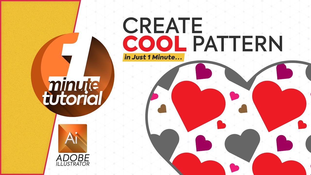 Make Vector Pattern in Adobe Illustrator | 1 Minute Video