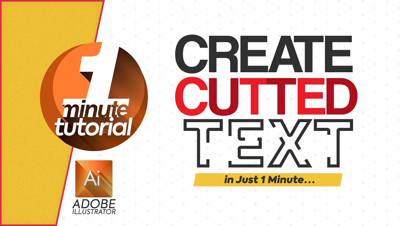 Trimmed Text in Adobe Illustrator | 1 Minute Video