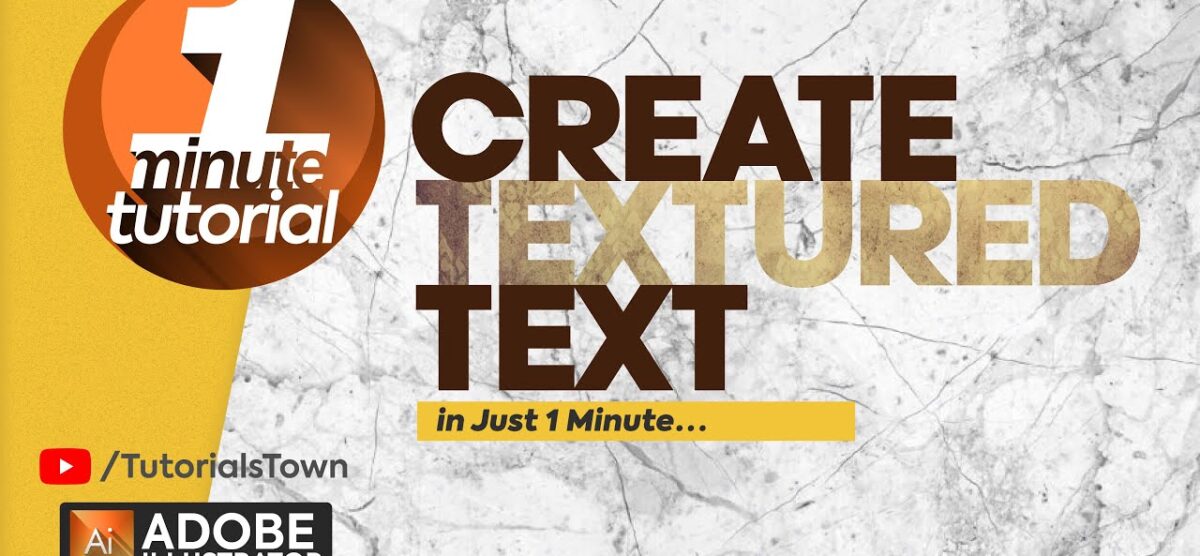 Textured Text in Adobe Illustrator | 1 Minute Video