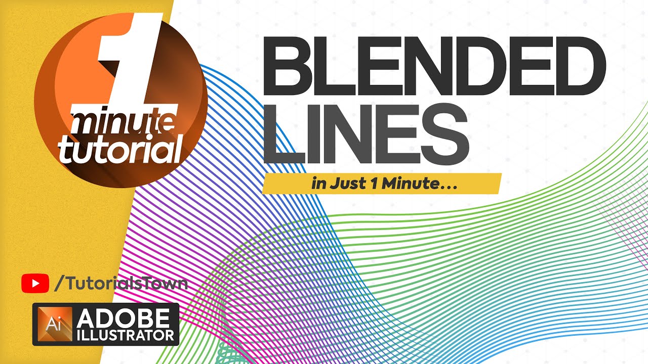 Blended Lines in Adobe Illustrator | 1 Minute Video