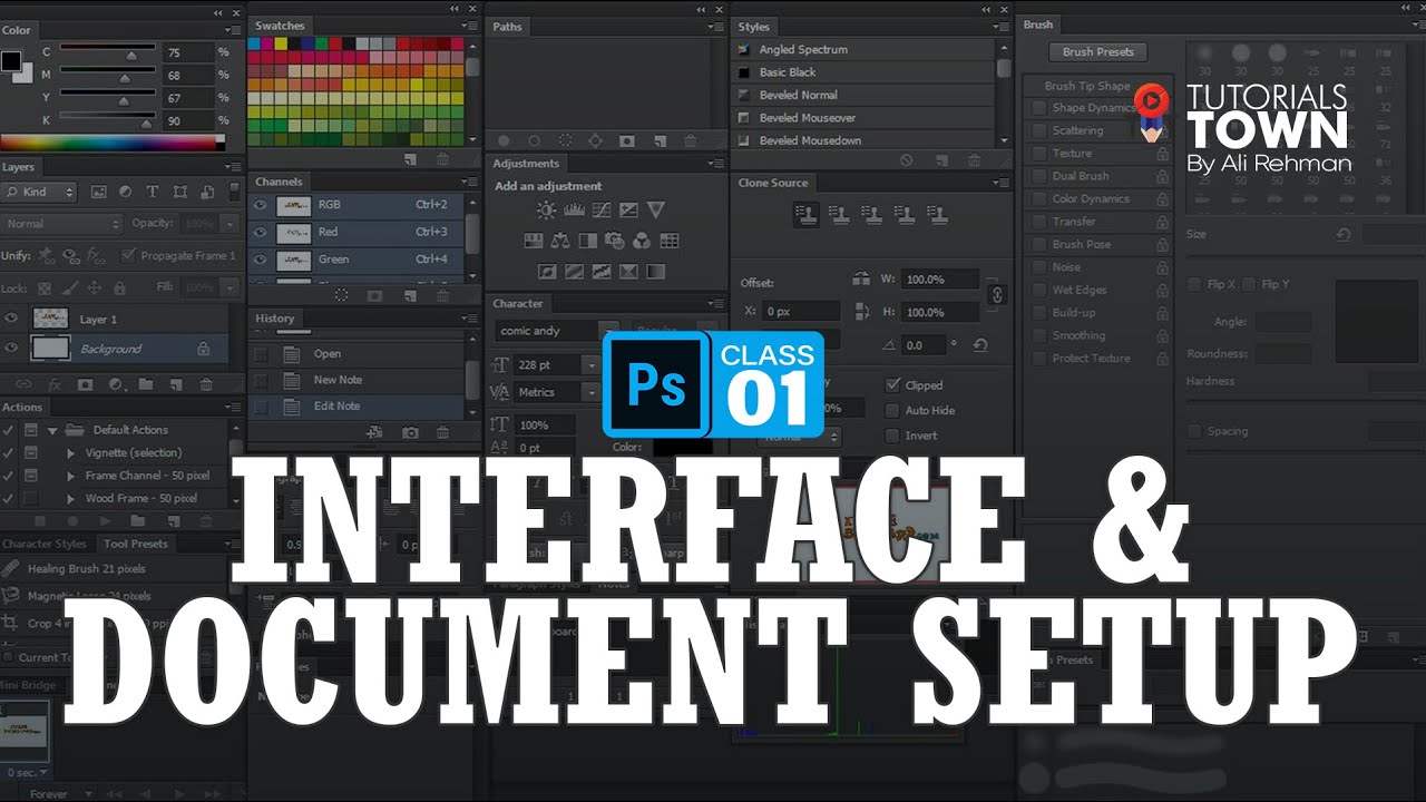 Interface & Document Setup | Photoshop Training | Class 01