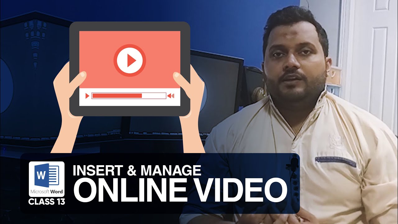 Insert Online Video | Class 13 | Microsoft Word Complete Training Course | اردو / हिंदी