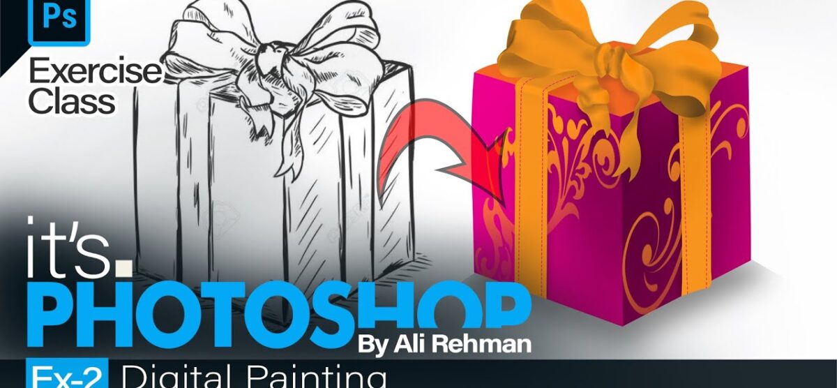 Digital Painting of Gift Box | Photoshop Training | Exercise Class 02