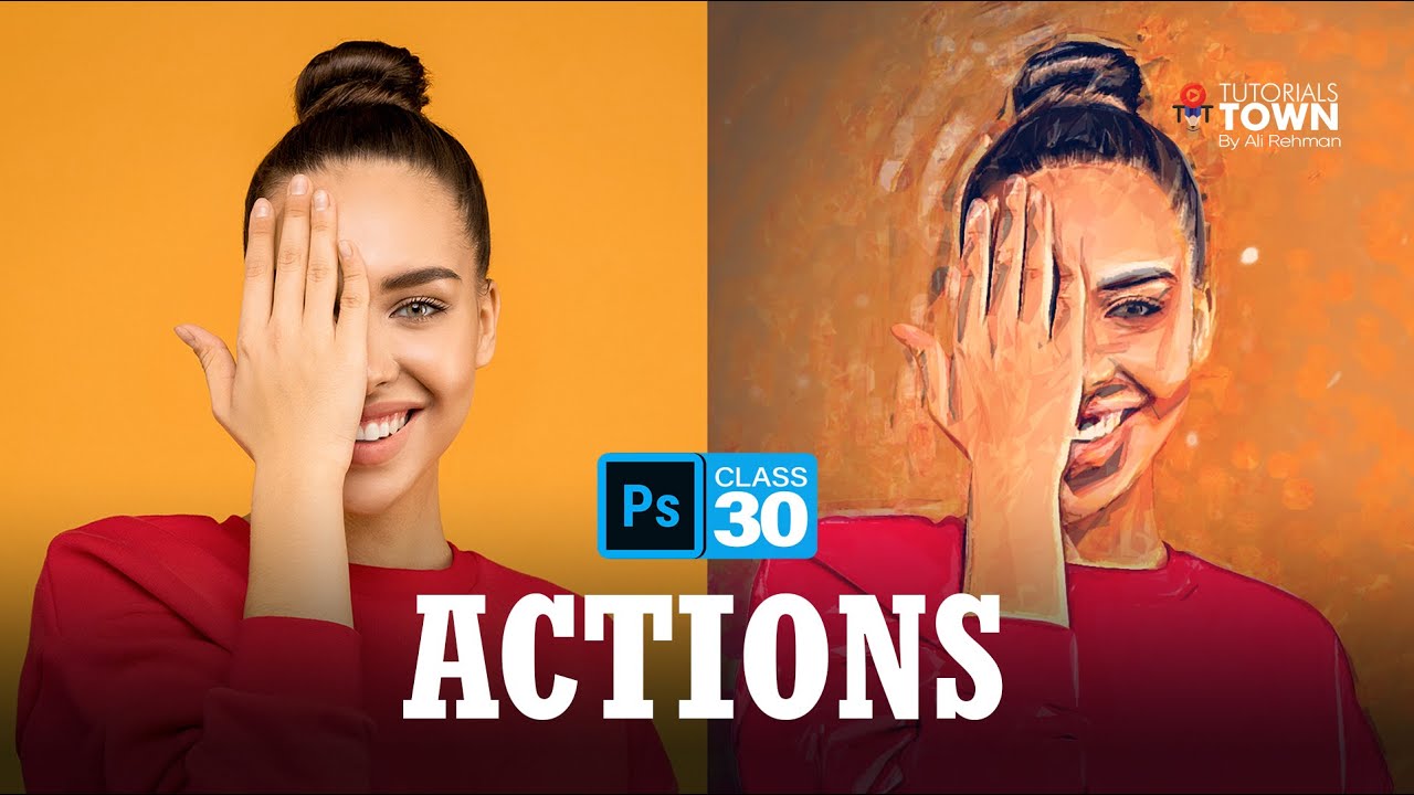 Applying Actions | Class 30 | Photoshop Training in Urdu/Hindi