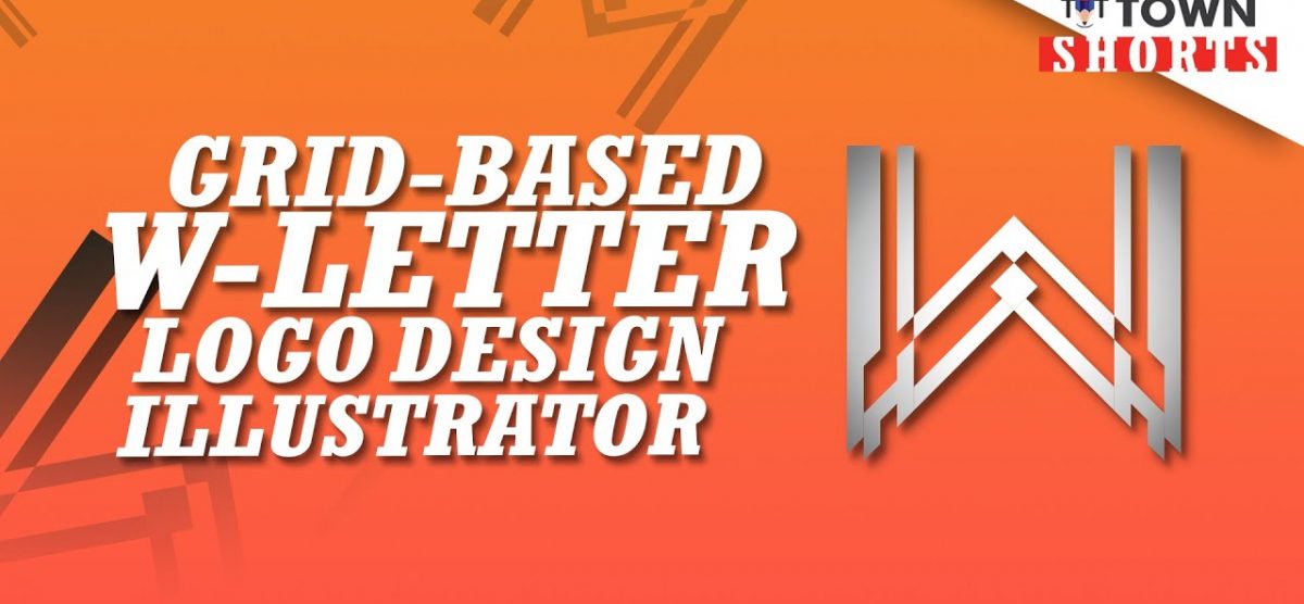 Grid Based – W Letter – Logo Design | #Shorts by Tutorials Town