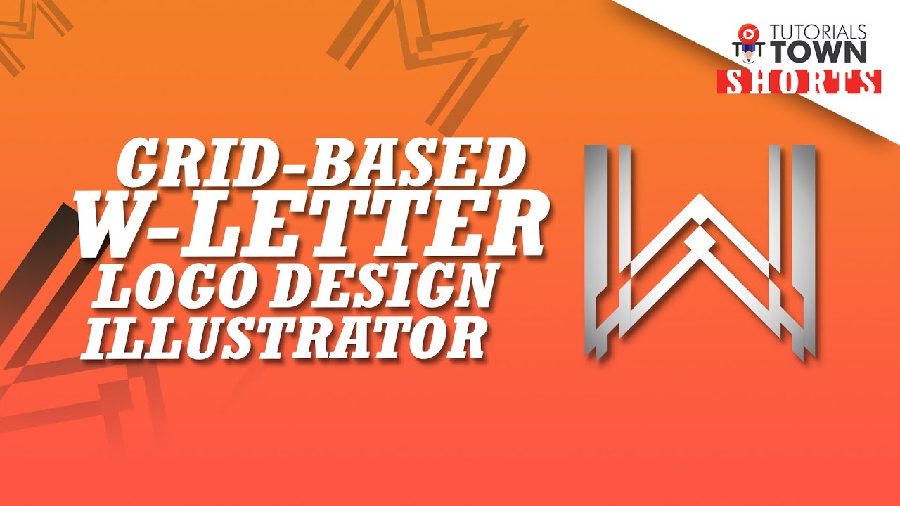 Grid Based – W Letter – Logo Design | #Shorts by Tutorials Town