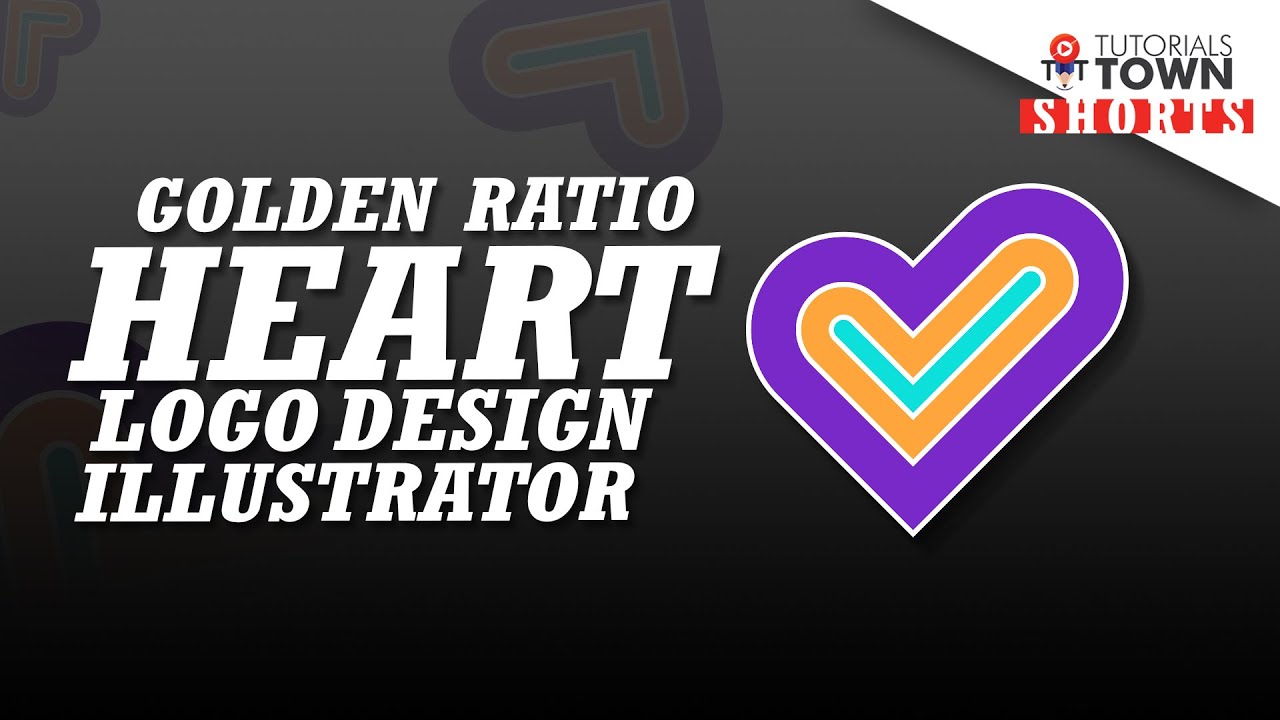 Golden Ratio Heart – Logo Design | #Shorts by Tutorials Town