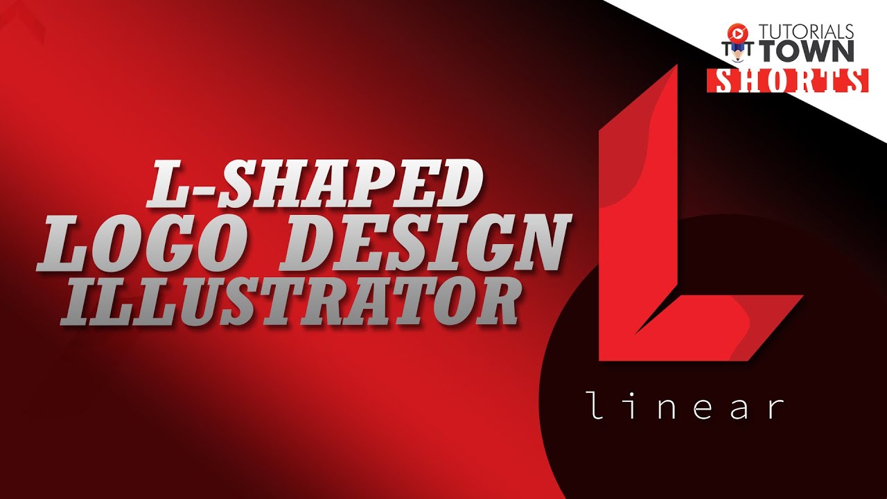 L-Shaped | Linear Logo Design | #Shorts by Tutorials Town