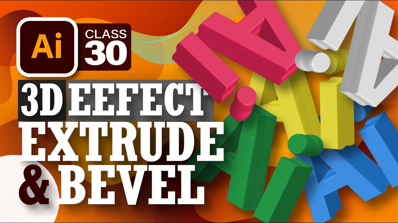 3D Extrude Effect | #30 | Adobe Illustrator Training Urdu/Hindi