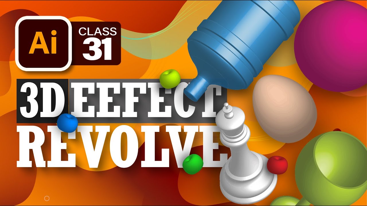 3D Revolve Effect | #31 | Adobe Illustrator Training Urdu/Hindi