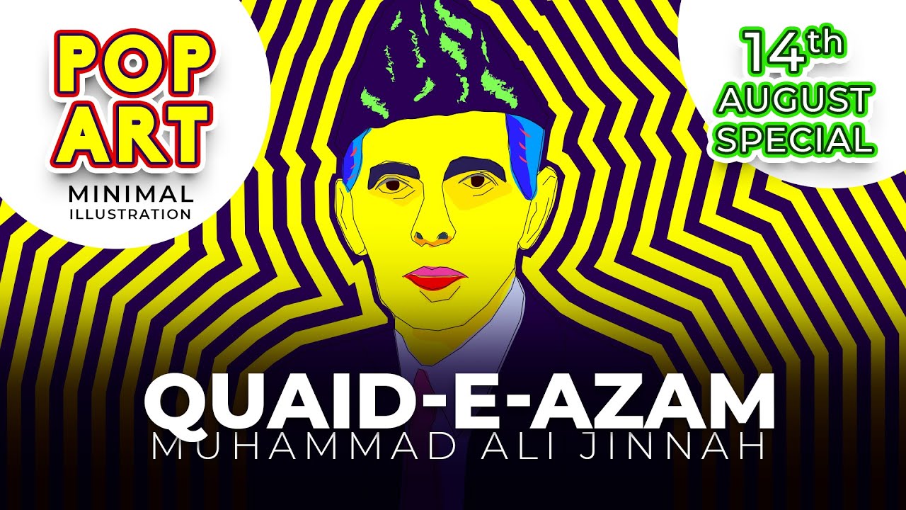 Pop Art Caricature | Quaid-e-Azam Muhammad Ali Jinnah