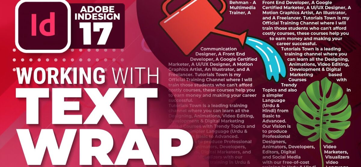 Text Wrapping | #17 | InDesign Complete Training | اردو / हिंदी`