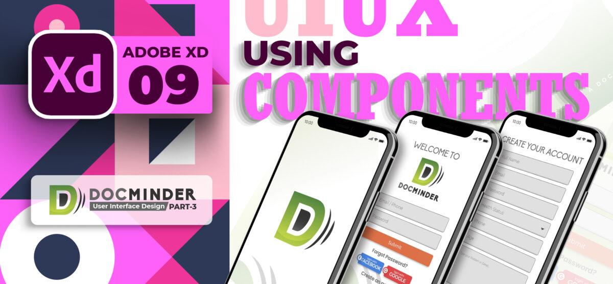Components | Docminder App-3 | #09 | Adobe XD | Urdu & Hindi
