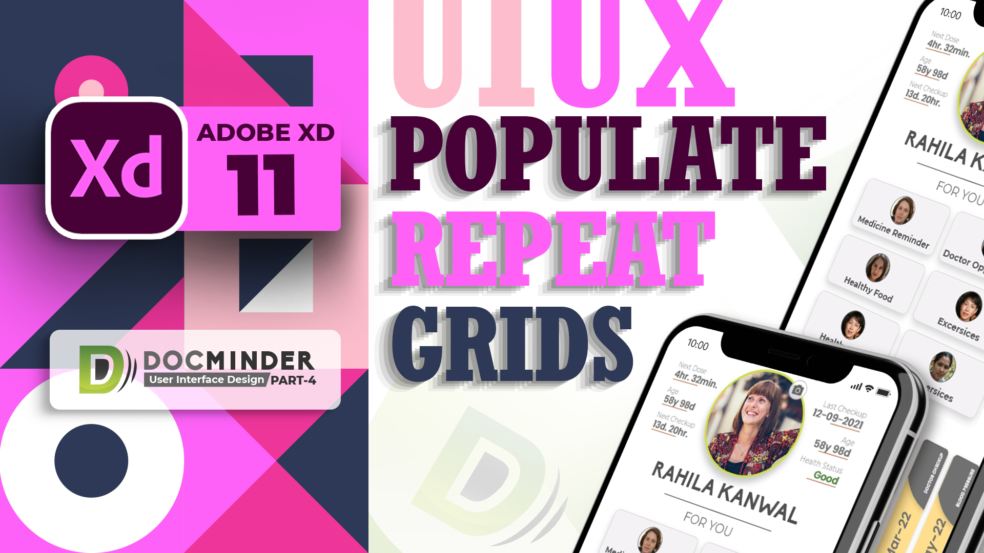 Populate Repeat Grids | #11 | Adobe XD | Urdu & Hindi