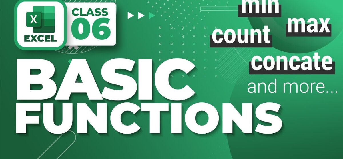 Basic Functions | #06 | Excel Complete Training | اردو / हिंदी`