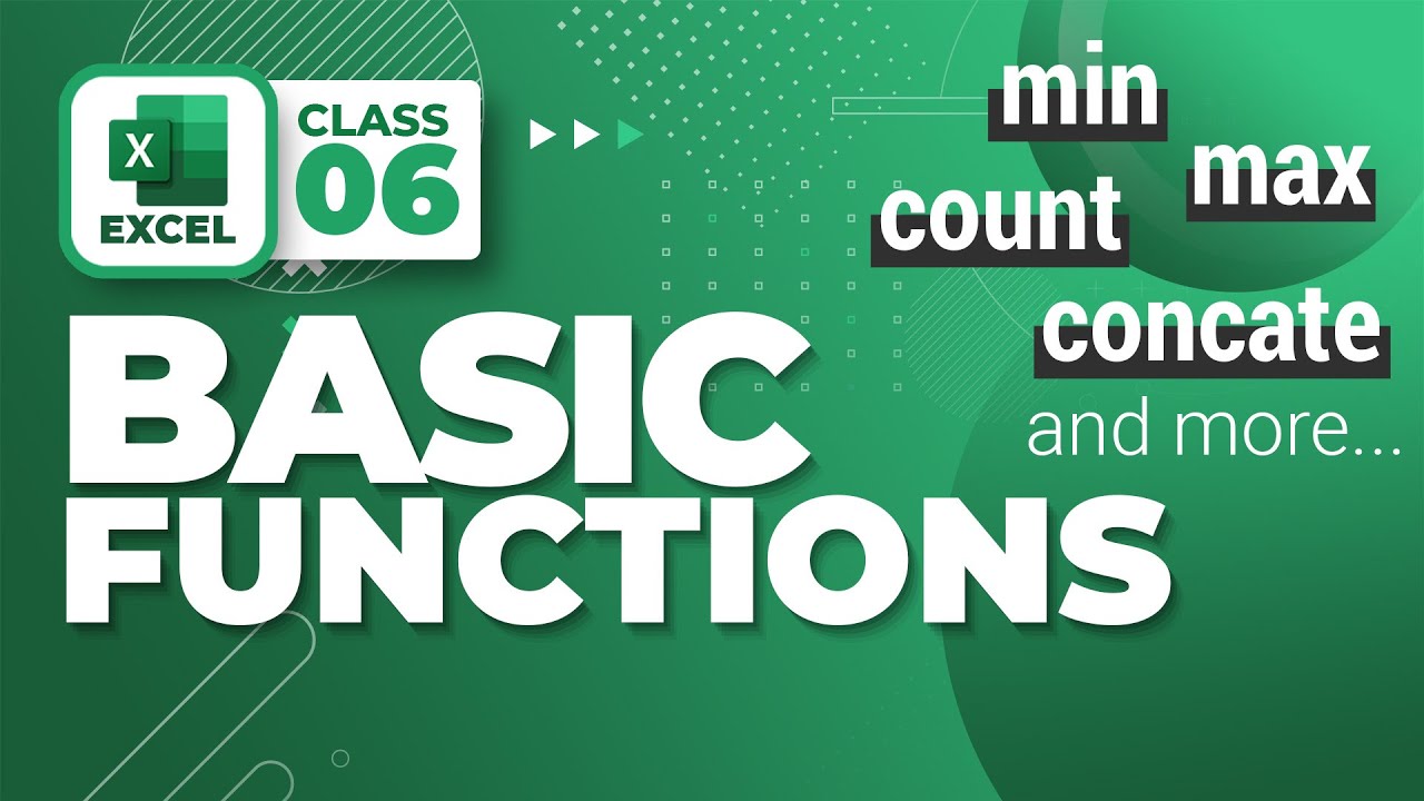 Basic Functions | #06 | Excel Complete Training | اردو / हिंदी`