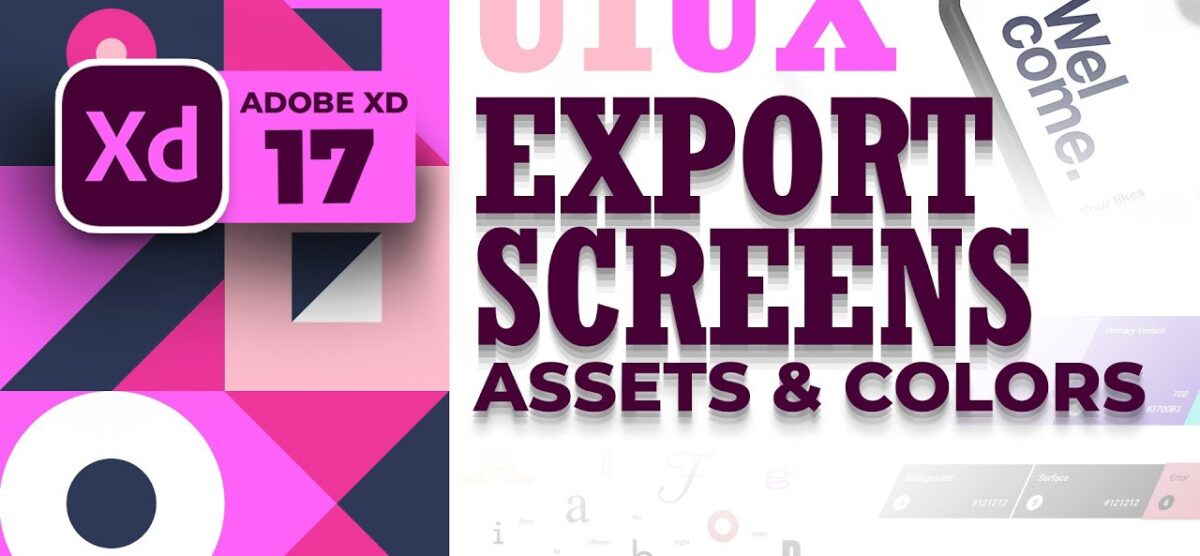 How to Export Screens, Assets & Color Schemes in Adobe XD in Urdu and Hindi | #17