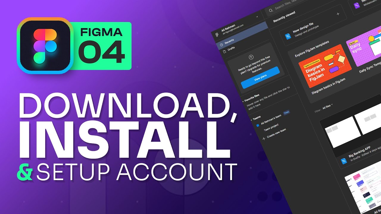 Getting Started with Figma: Download, Install, and Account Setup | Class 04 | Urdu / Hindi