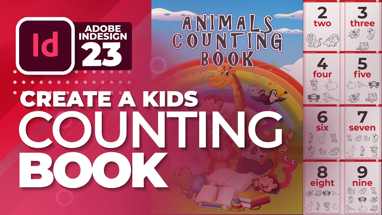 Create a Captivating Kids Counting Book in InDesign | #23 | Urdu / Hindi